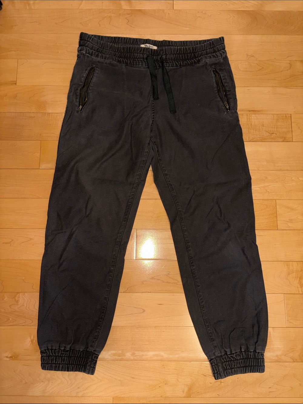 TNA Black Track Joggers with Zipped Pockets